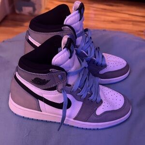 Nike Air High-Tops with Light Blue Laces